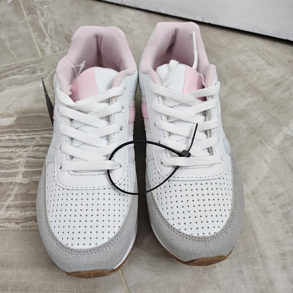 Nautical Youth Kids Girls Pink /White Running Lace Sneakers Sz 3